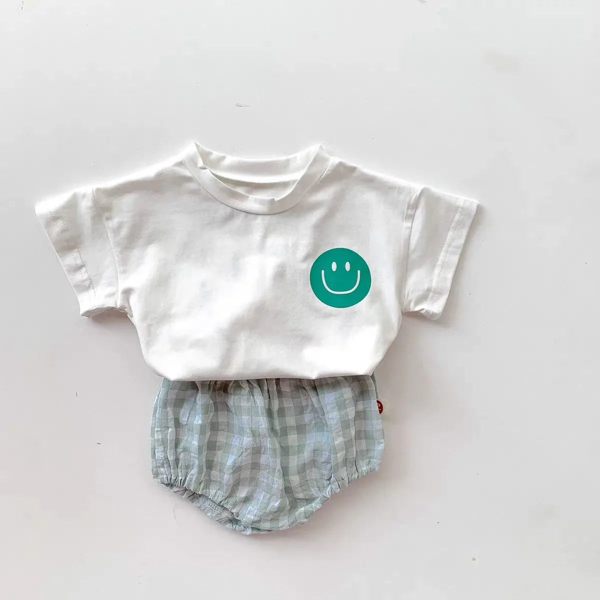 Toddler Boys & Girls Plaid Shorts Set (1–3 Years)