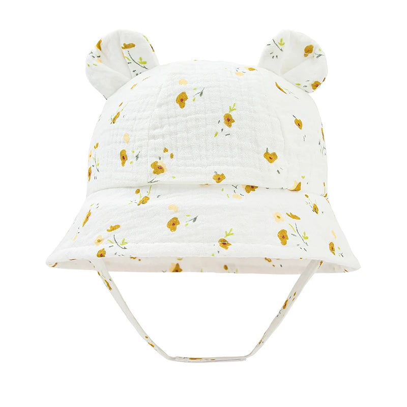 Baby Floral Muslin Cotton Bucket Hat