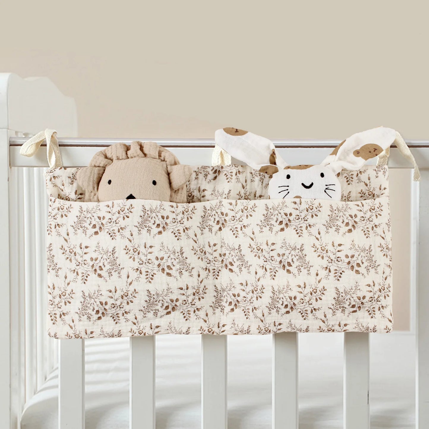 Baby Crib & Stroller Hanging Storage Bag – Dual Pocket Organizer