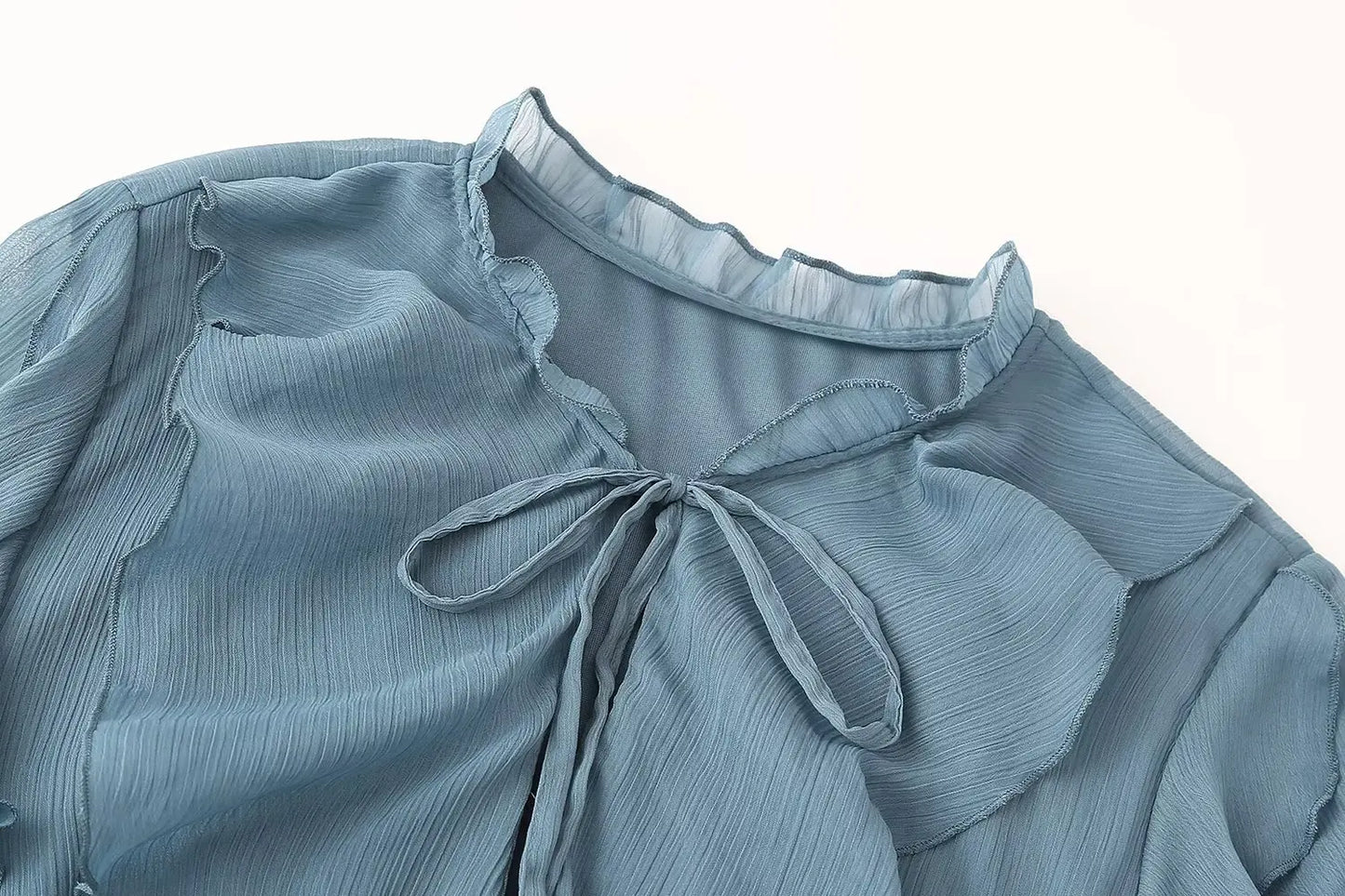 Women’s Elegant Belted Dress – European & American Style with Layered Detail