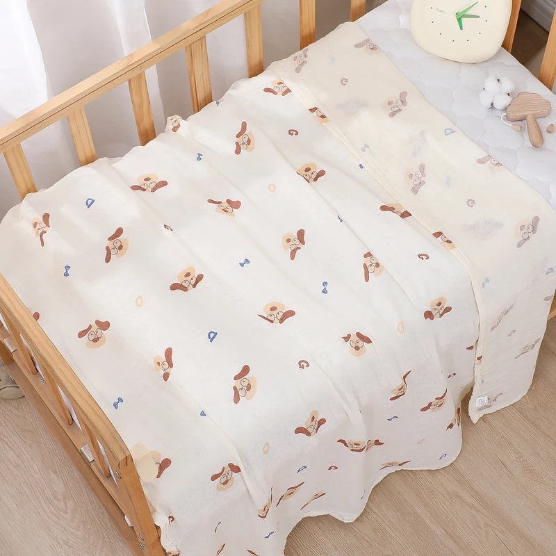 Baby Muslin Swaddle Blanket – Cotton Bath Towel, Stroller Cover & Sleep Wrap