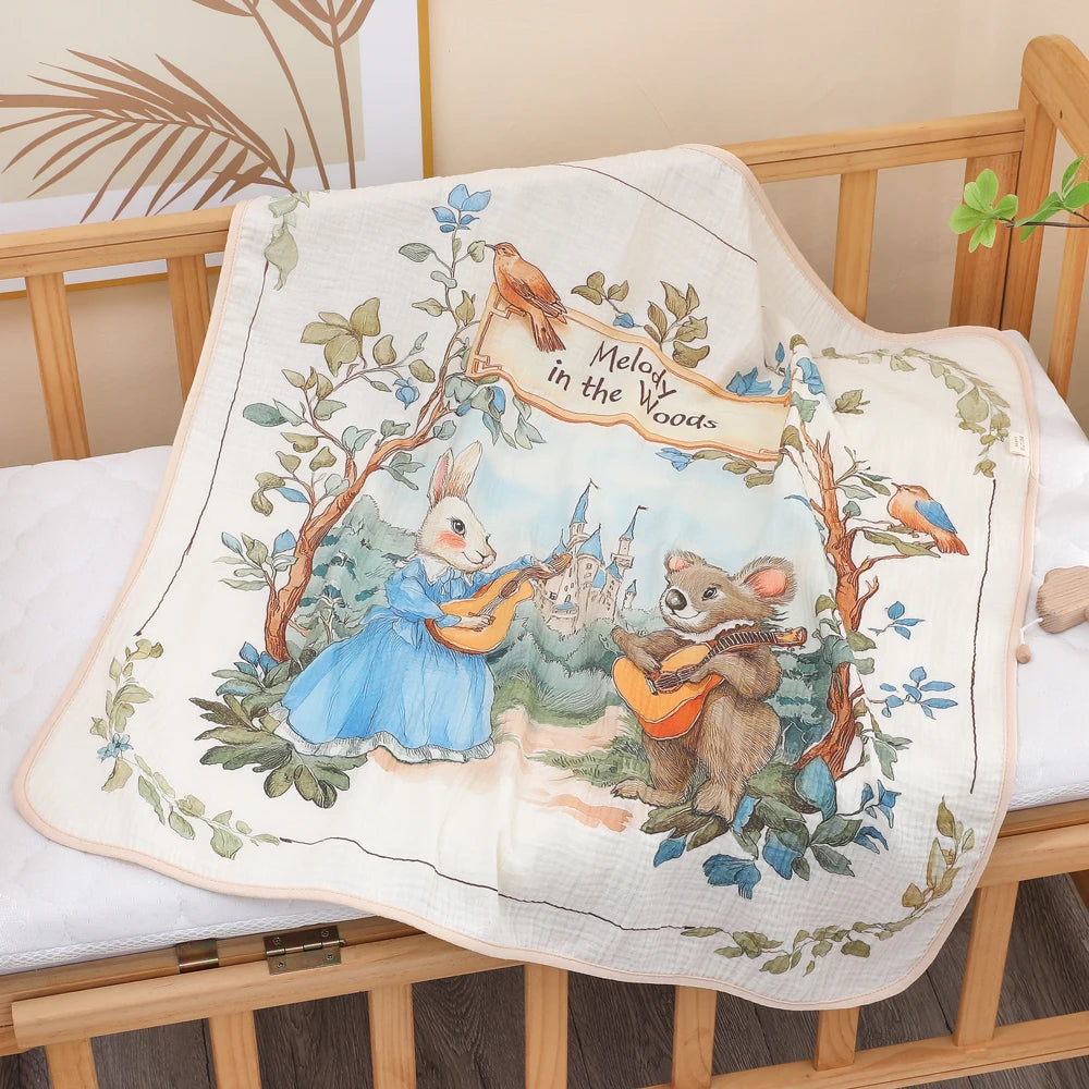 Newborn Baby Cotton Gauze Bath Towel – Ultra Soft & Absorbent Blanket