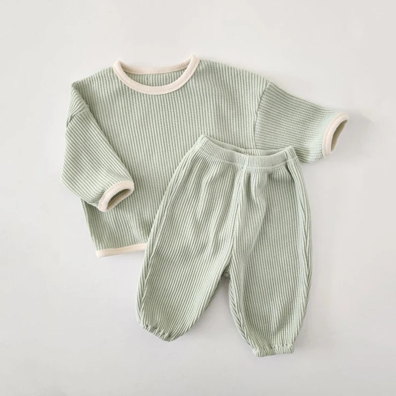 Baby & Toddler Waffle Pullover + Pants Set