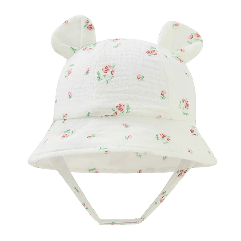 Baby Floral Muslin Cotton Bucket Hat