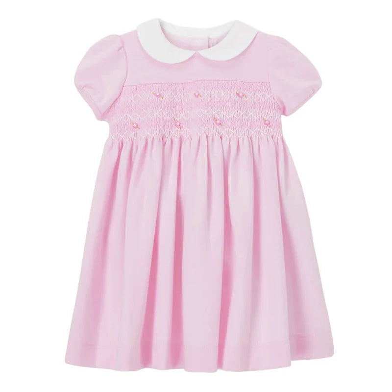 Girls Cotton Embroidered Dress