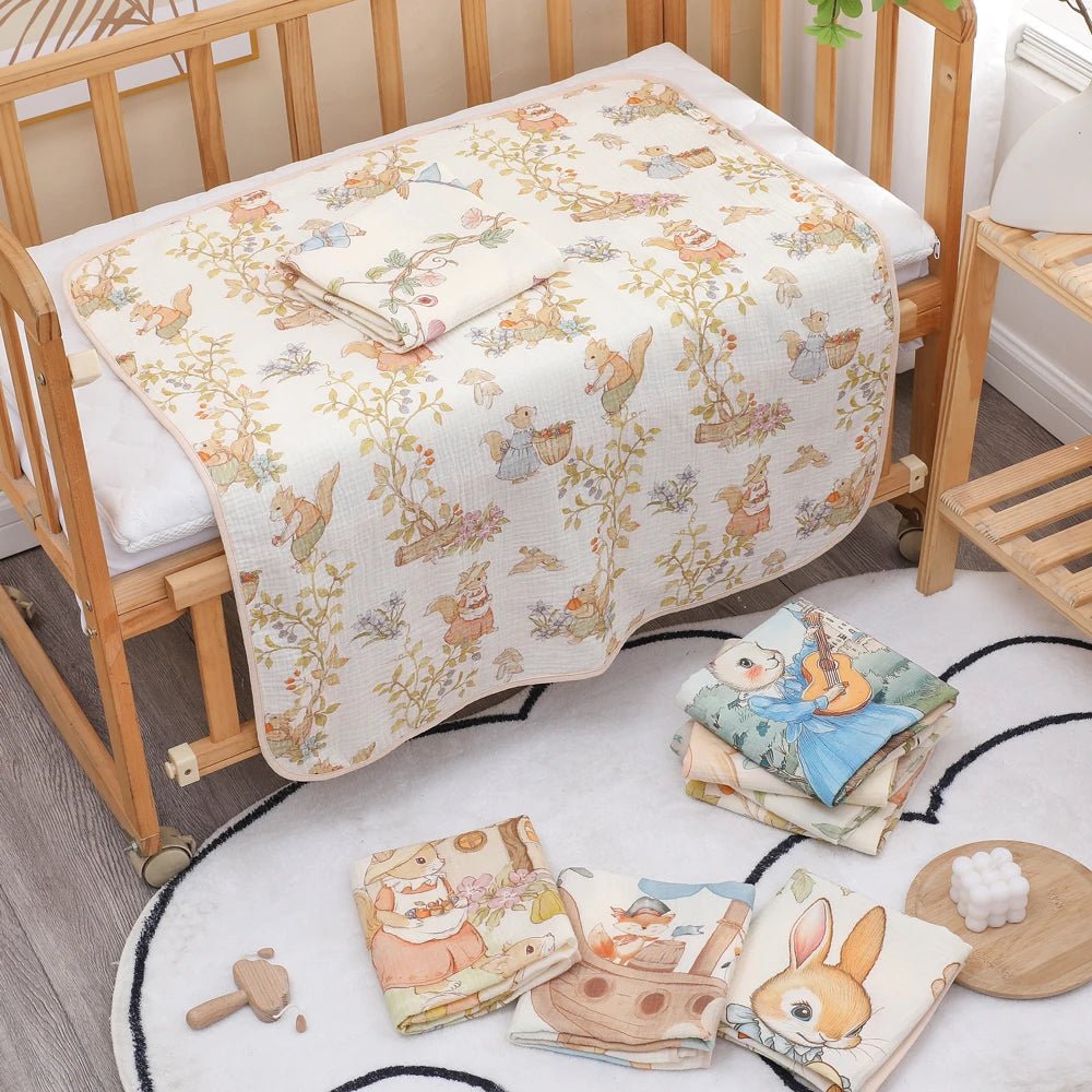 Newborn Baby Cotton Gauze Bath Towel – Ultra Soft & Absorbent Blanket