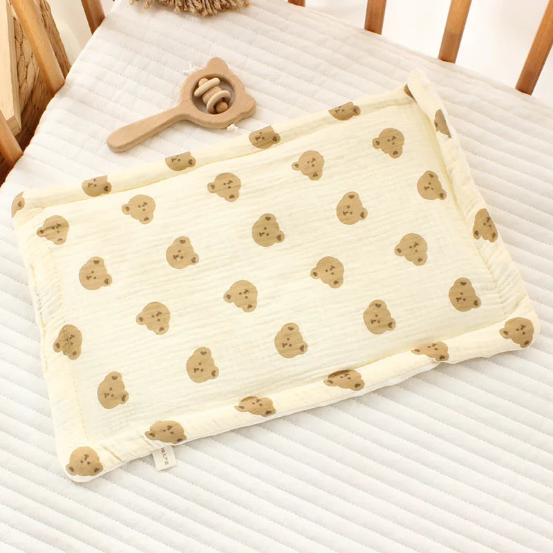 Baby Pillow – 100% Cotton | Breathable & Soothing (0–12 Months)
