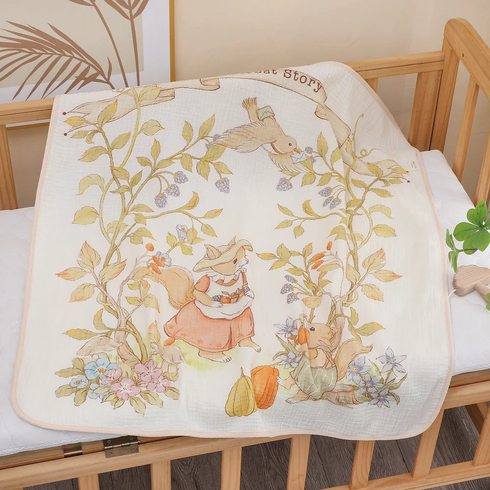 Newborn Baby Cotton Gauze Bath Towel – Ultra Soft & Absorbent Blanket