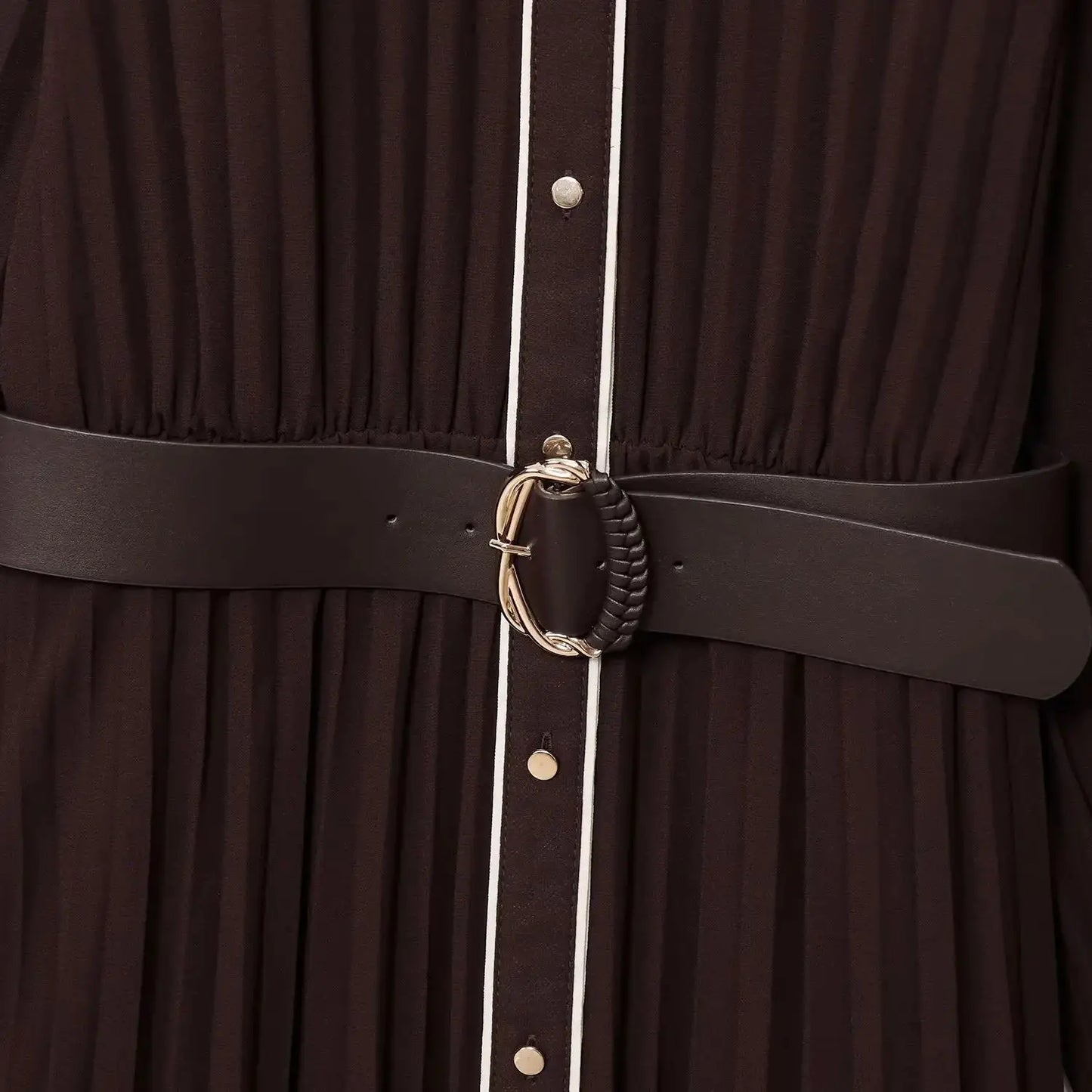 European & American Style Patchwork Midi Dress