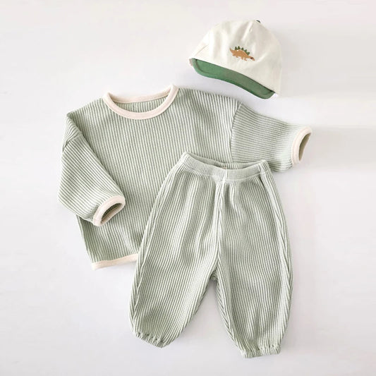 Baby & Toddler Waffle Pullover + Pants Set