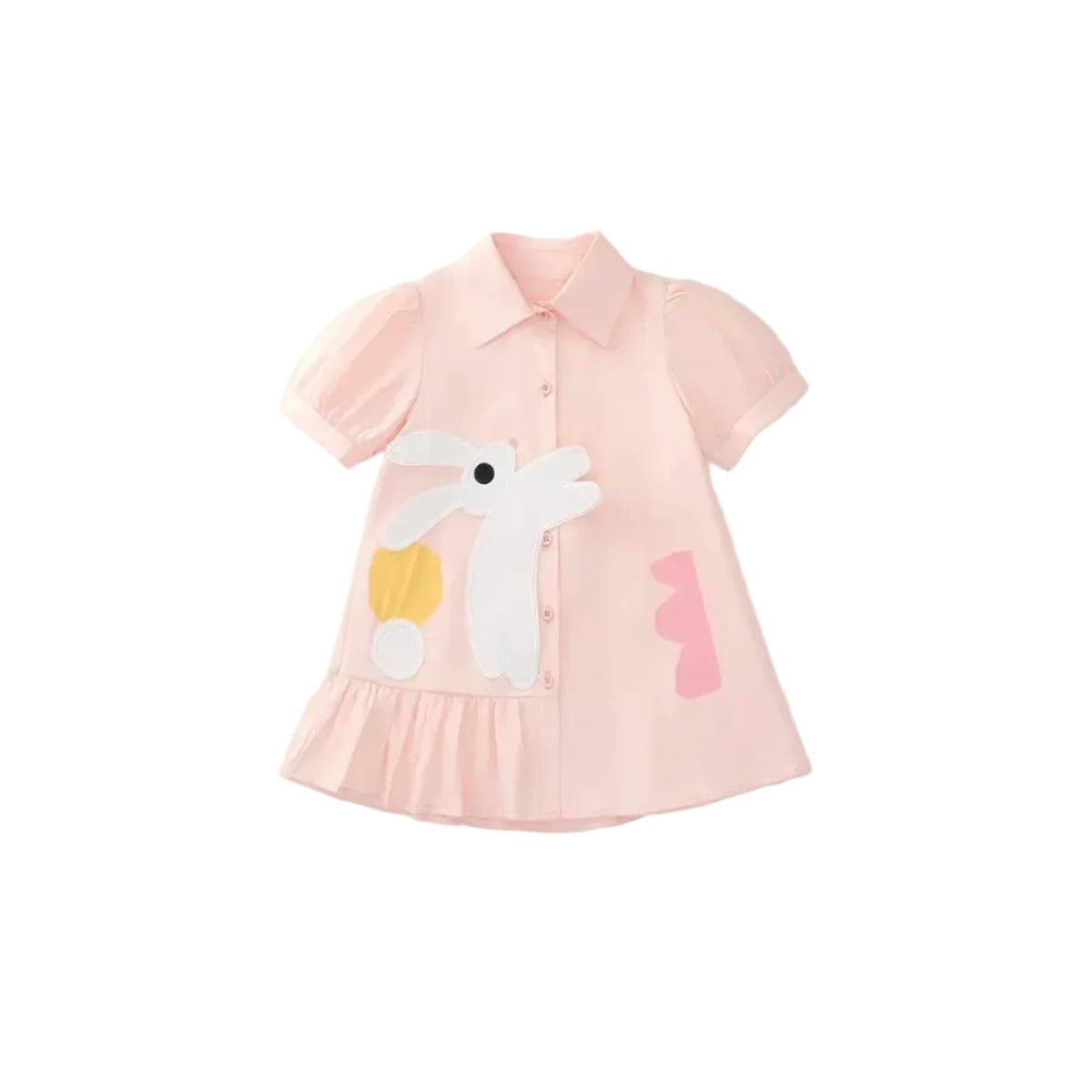 Girls Pink Rabbit Sweet Summer Dress