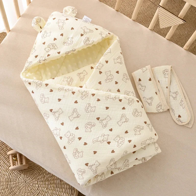 Newborn Baby Fleece Blanket – Soft Floral Design