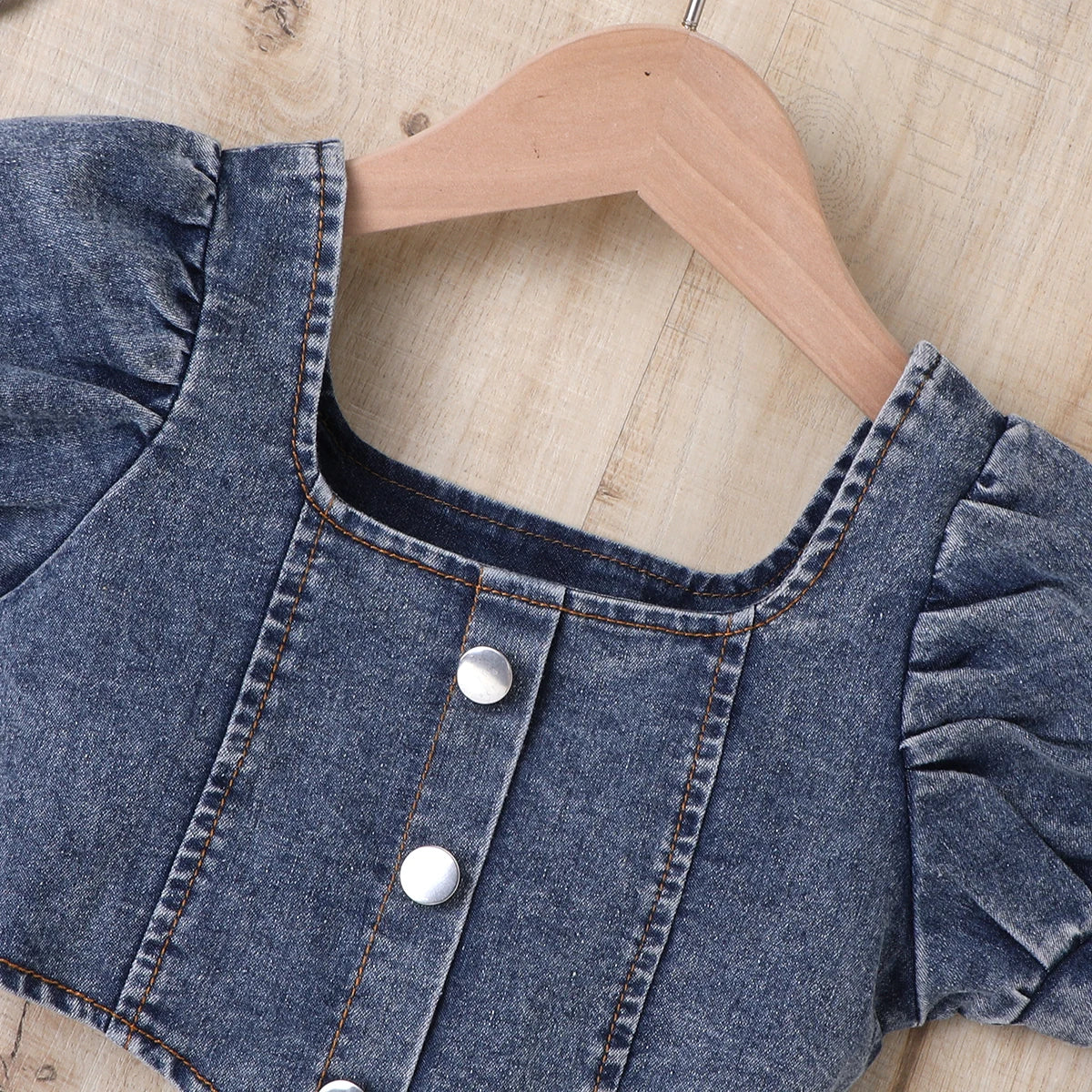 Stylish Denim Suit for Girls (Ages 3–7Y)