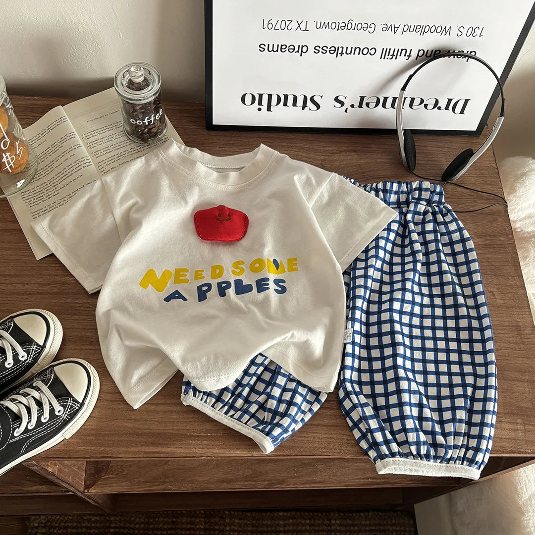 Children’s Plaid Two-Piece Summer Set