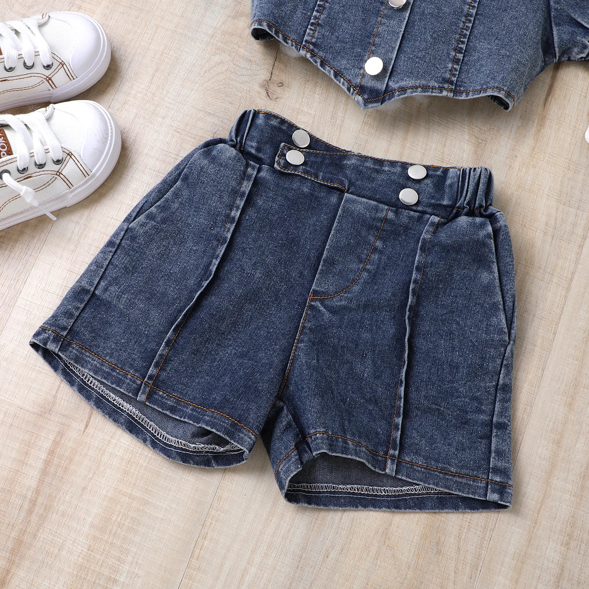 Stylish Denim Suit for Girls (Ages 3–7Y)