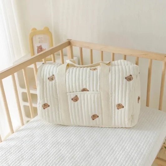 Large Mommy Bag – Quilted Travel Diaper Tote