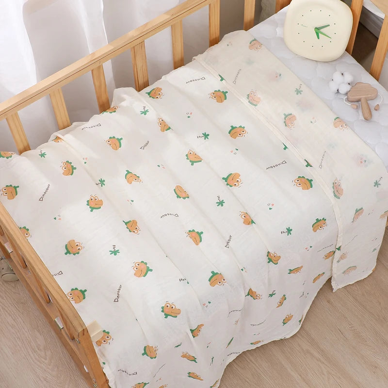 Baby Muslin Swaddle Blanket – Cotton Bath Towel, Stroller Cover & Sleep Wrap