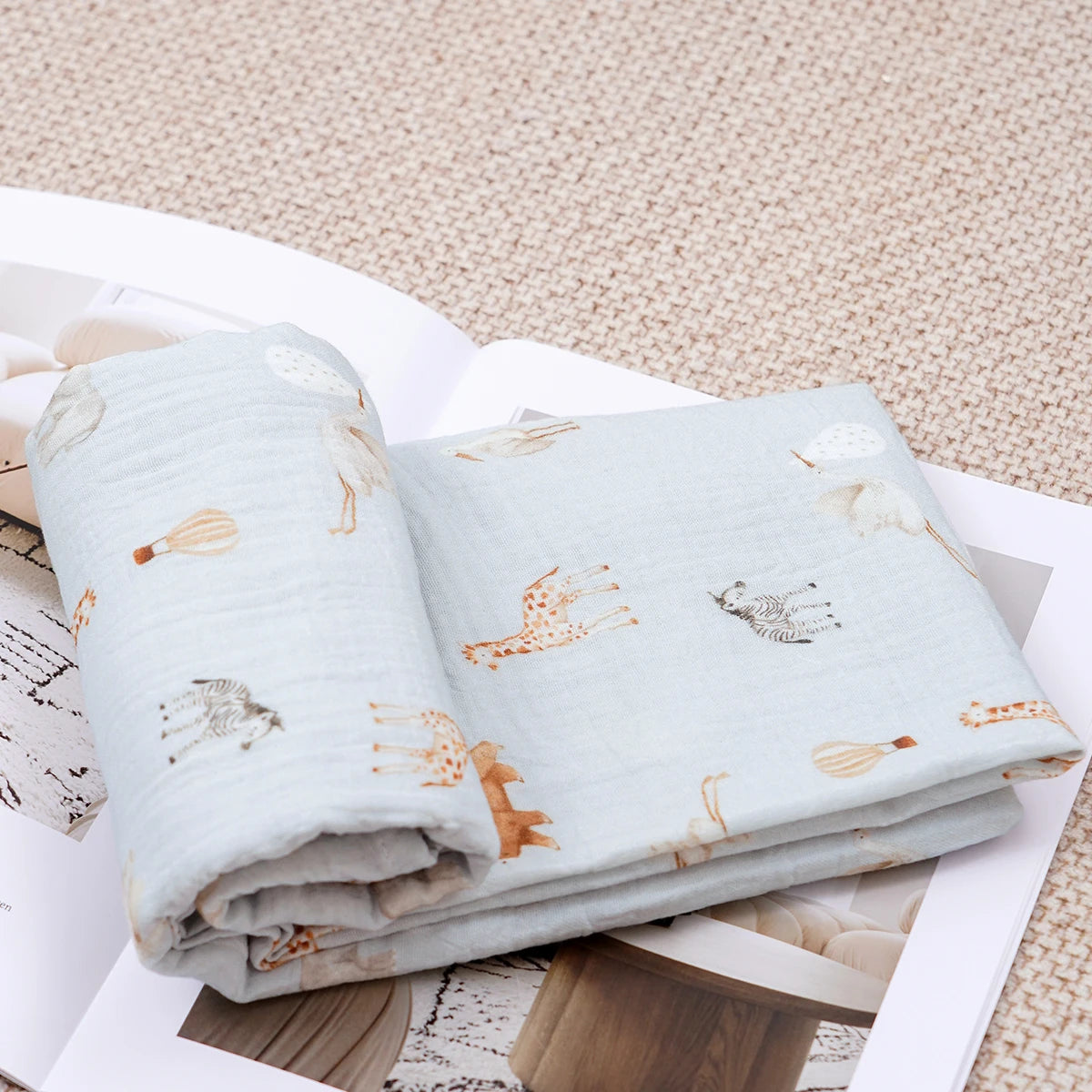 Muslin Baby Blanket – 100% Cotton Swaddle Wrap (100x100cm)