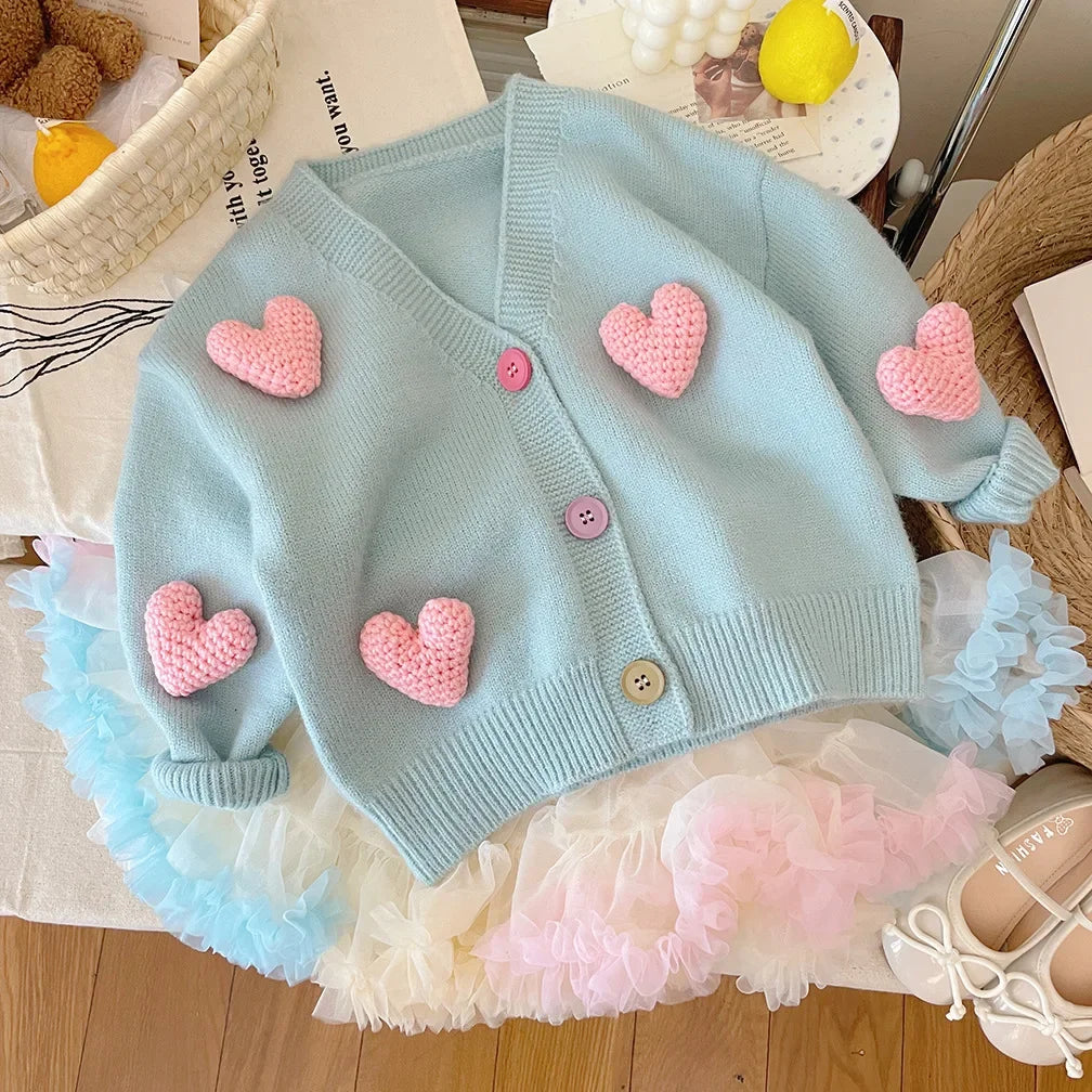 Children’s Love Heart Knitted Cardigan