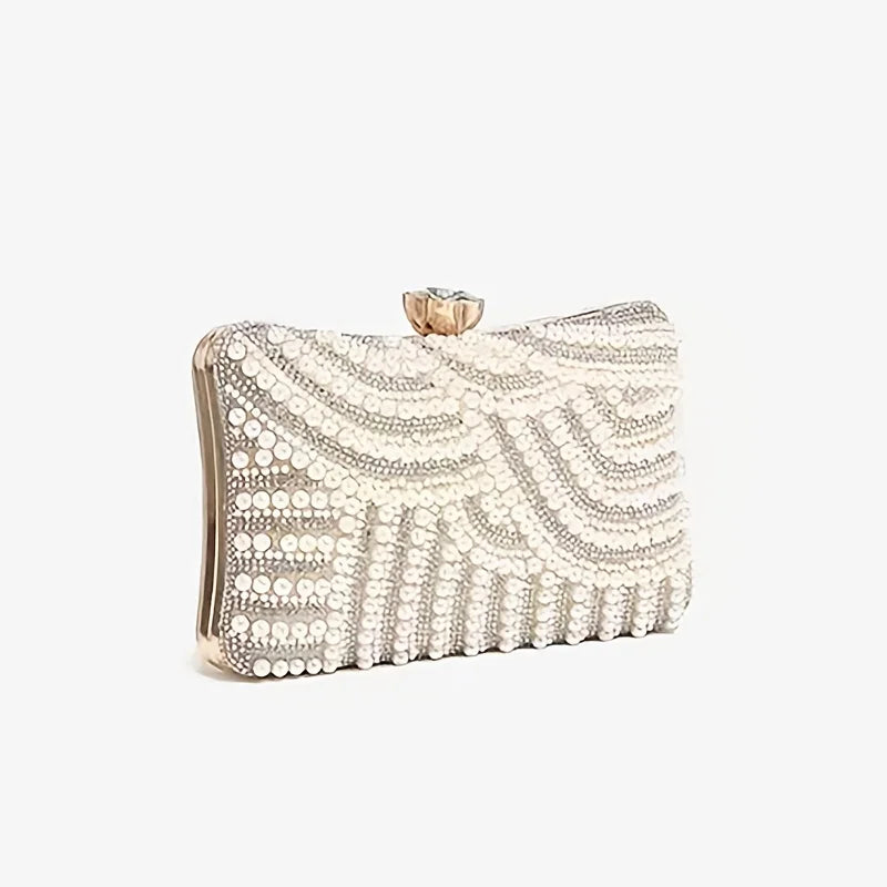Women Elegant Pearl Clutch Bag