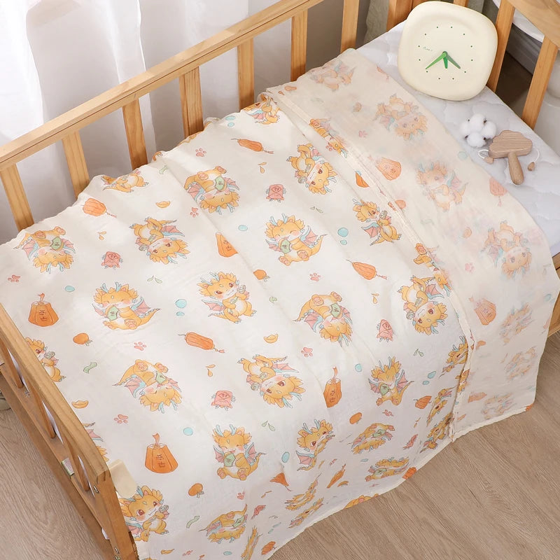 Baby Muslin Swaddle Blanket – Cotton Bath Towel, Stroller Cover & Sleep Wrap