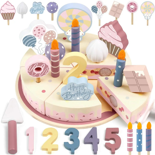 Wooden Birthday Party Cake Play Set