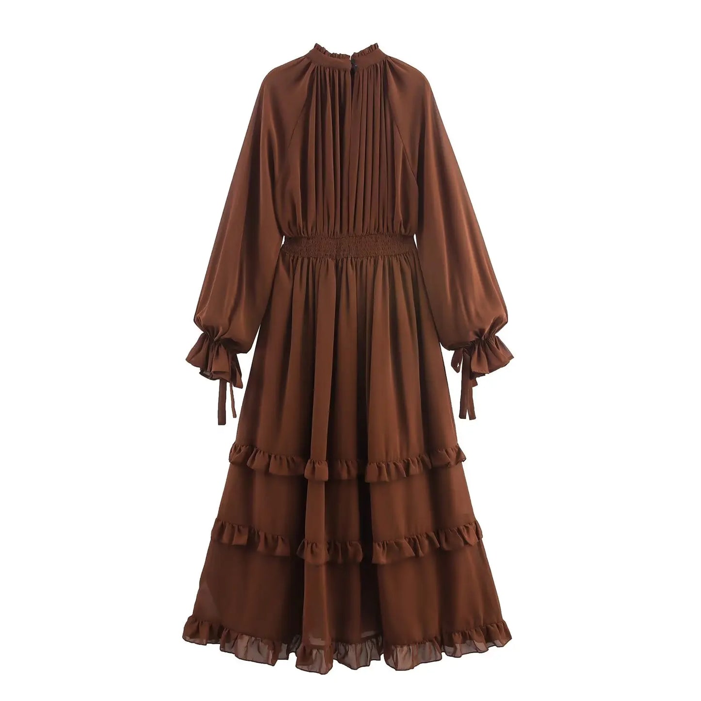 Women’s Multi-Layer Lotus Leaf Trim Dress