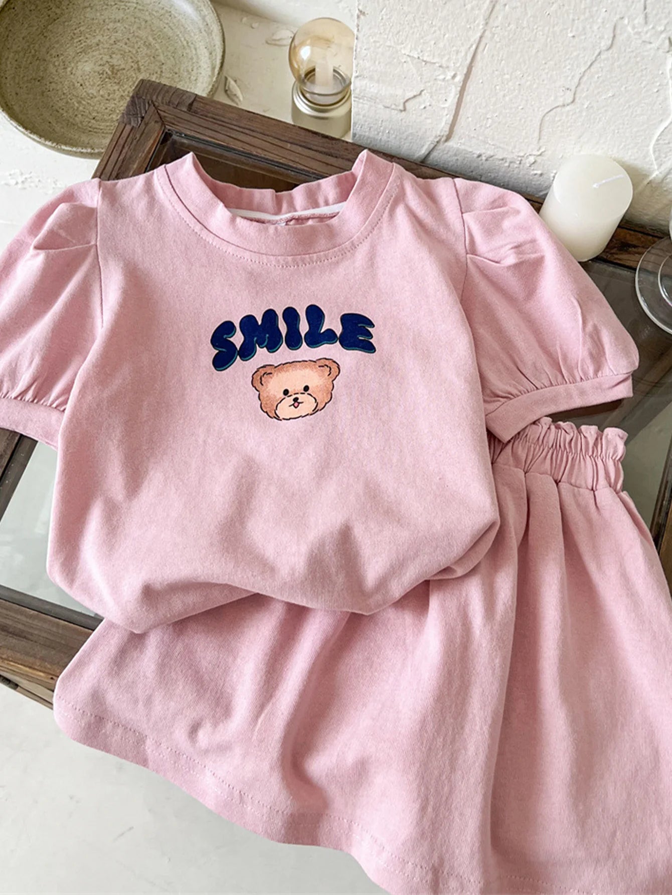 Girls’ Printed T-Shirt & Half Skirt Set