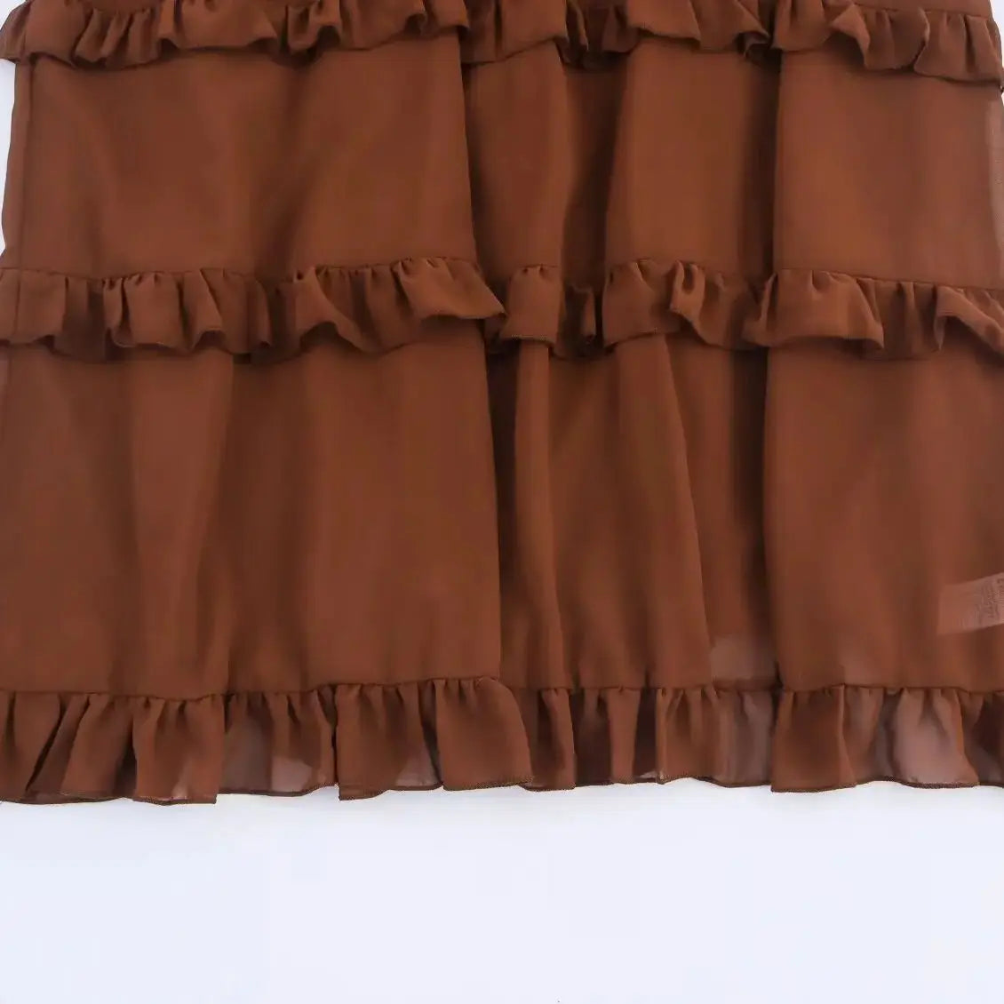 Women’s Multi-Layer Lotus Leaf Trim Dress