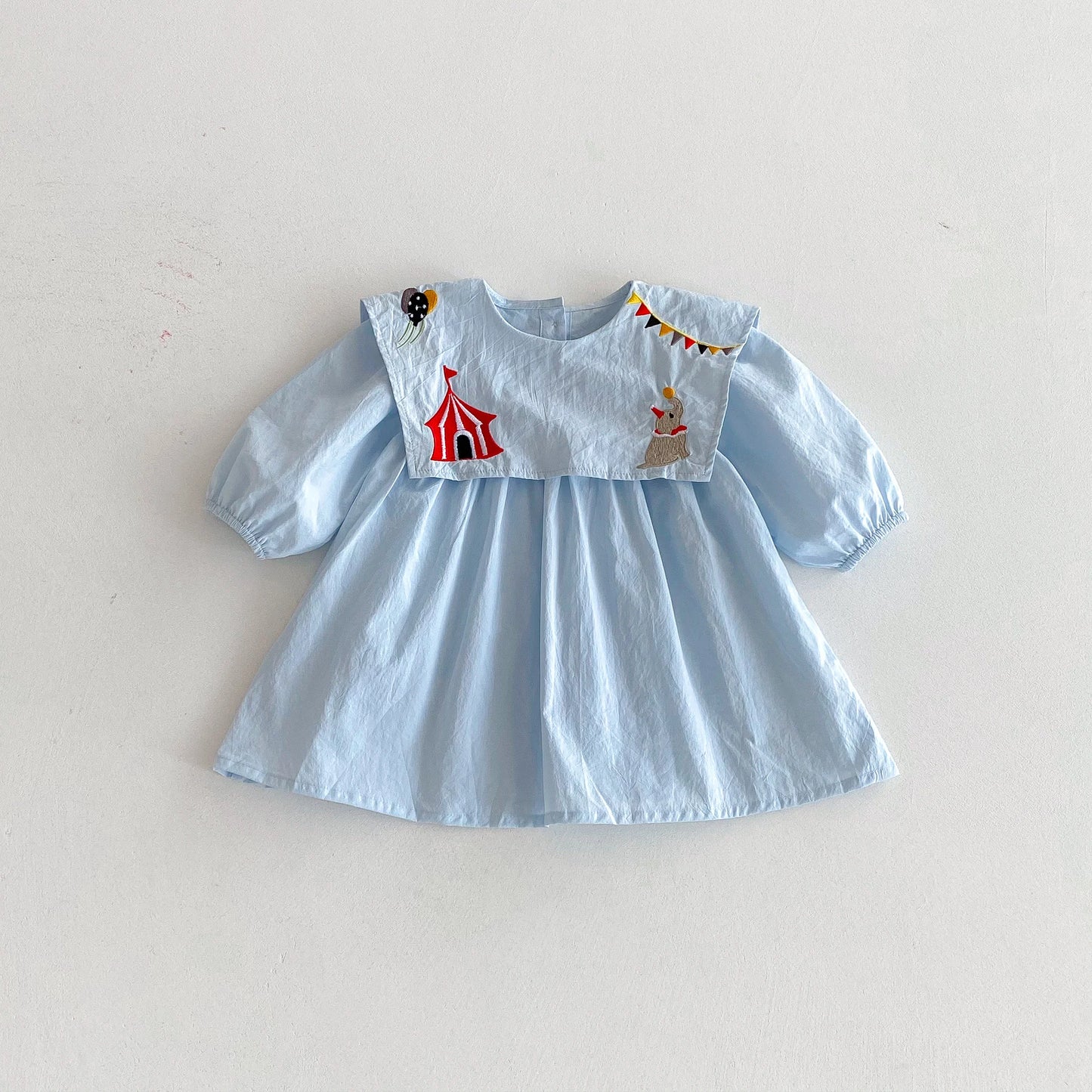 Girls’ Cotton Navy Style Dress