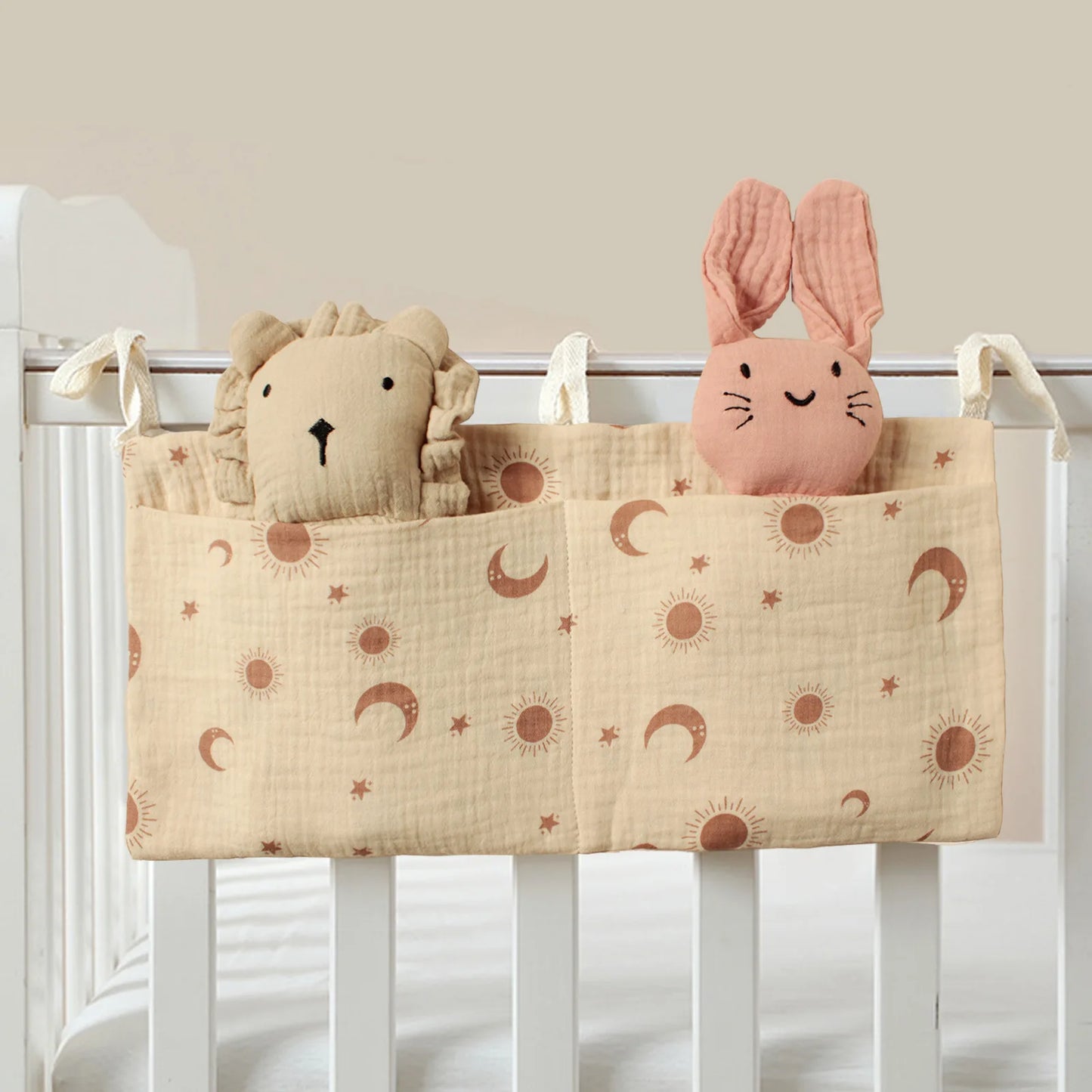 Baby Crib & Stroller Hanging Storage Bag – Dual Pocket Organizer
