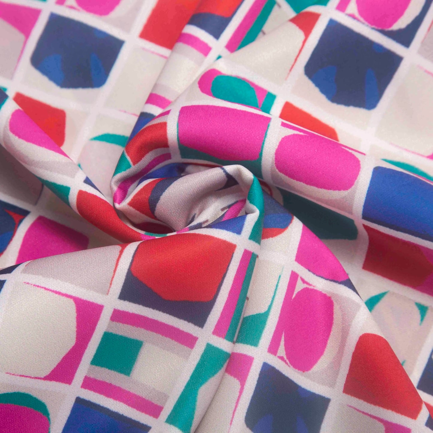 Vintage Scarf Collar Print Dress