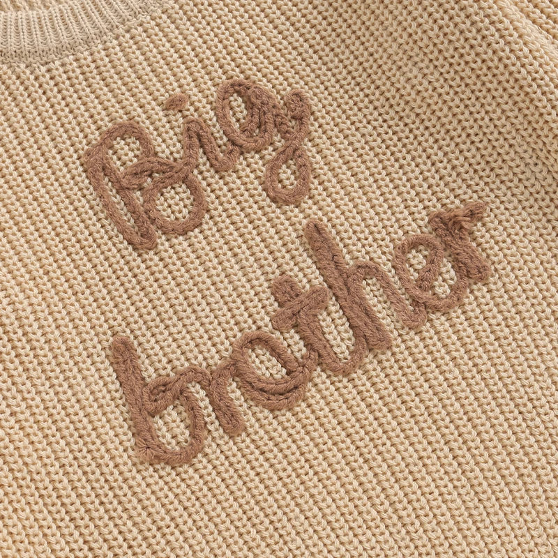 Cozy Letter Embroidery Sweater – Baby & Toddler Boys (12M–5Y)