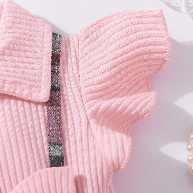 Baby Girl Summer Princess Dress – Pink Stripes & Bow Detail