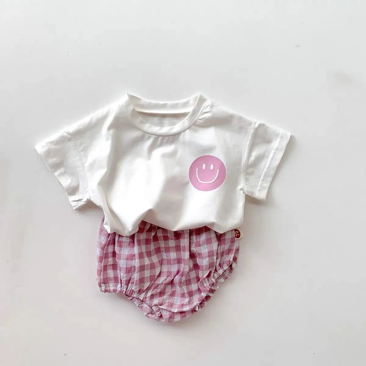 Toddler Boys & Girls Plaid Shorts Set (1–3 Years)
