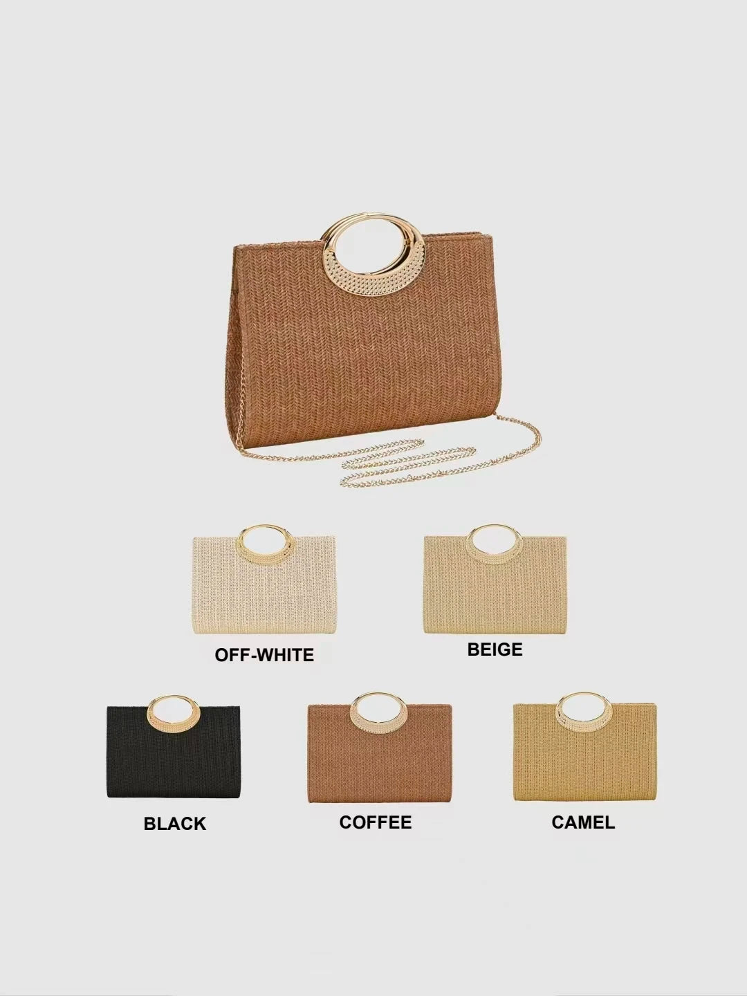 Women’s Woven Evening Bag – Crossbody & Clutch Handbag