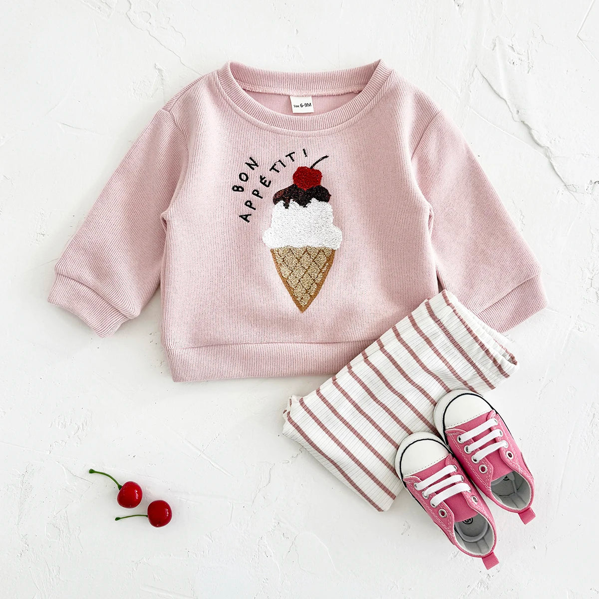 Toddler Girl Clothes – 2Pcs Pink Outfit Set (Top + Pants)
