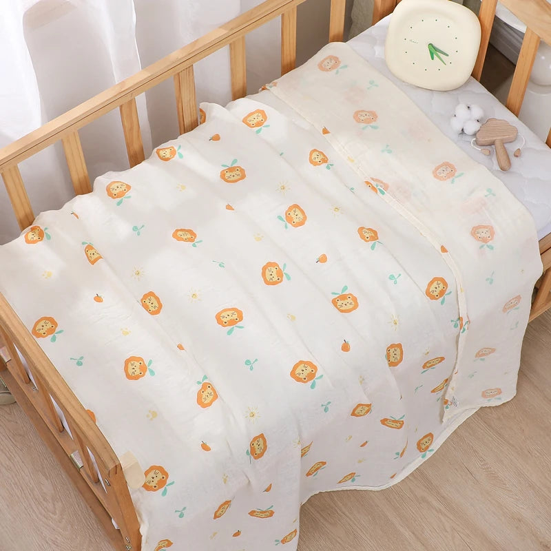 Baby Muslin Swaddle Blanket – Cotton Bath Towel, Stroller Cover & Sleep Wrap
