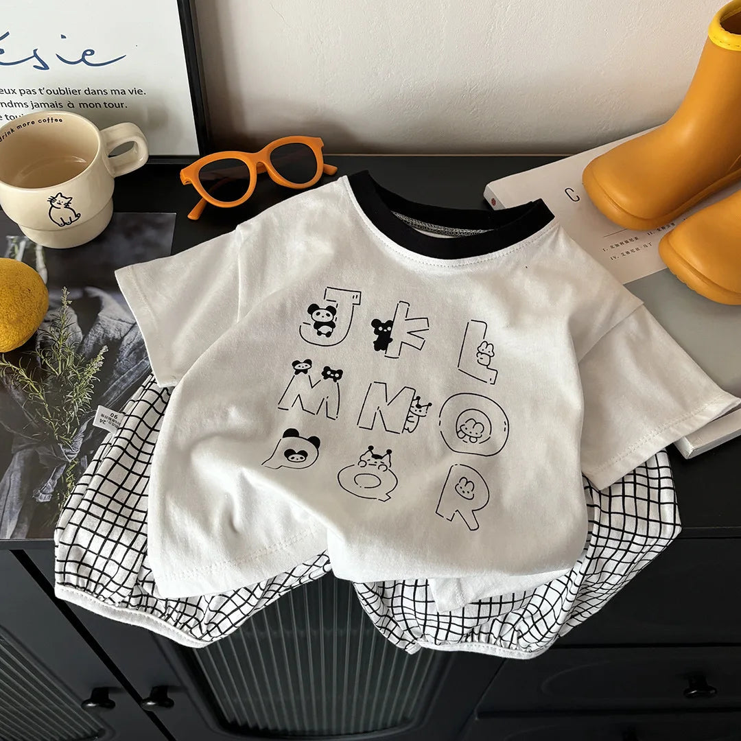Children’s Plaid Two-Piece Summer Set