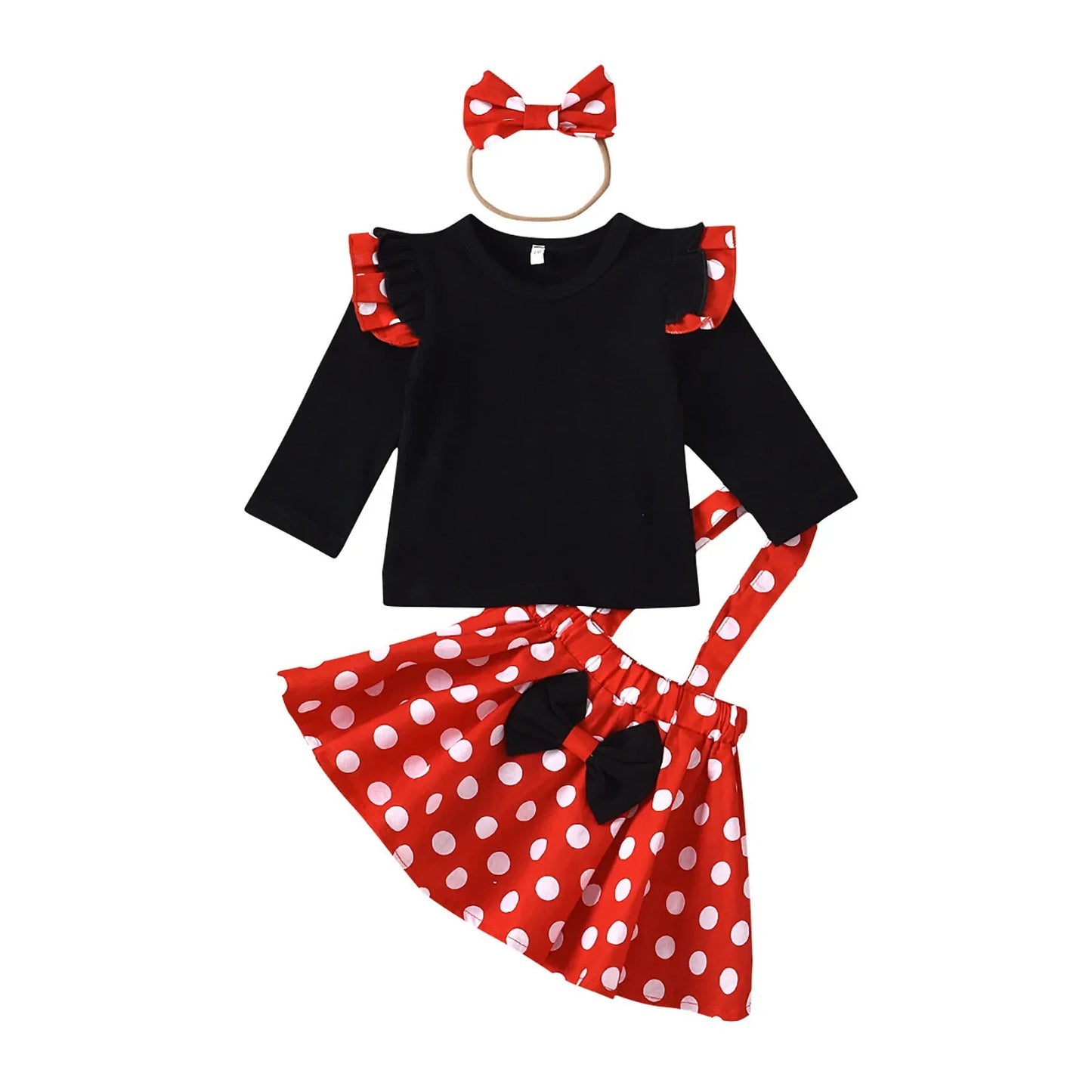Girls’ Minnie-Inspired Outfit – 3 Piece Set