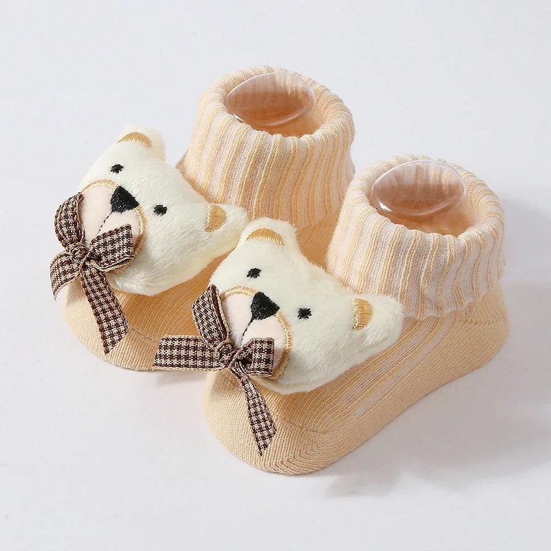 Baby Cartoon Cotton Socks (0–6 Months)