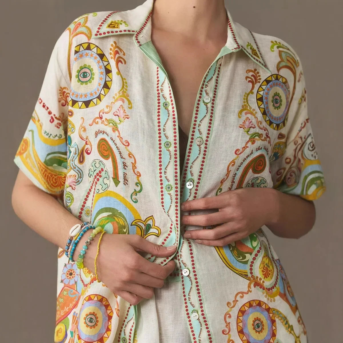 Elegant High Waist Floral Print Top & Shorts – Summer Casual Outfit