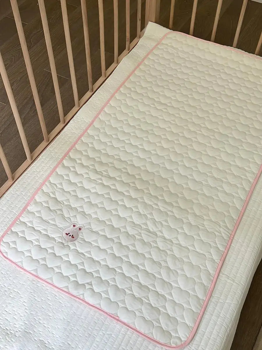 Baby Waterproof Mattress Pad – Beige (60×120cm)