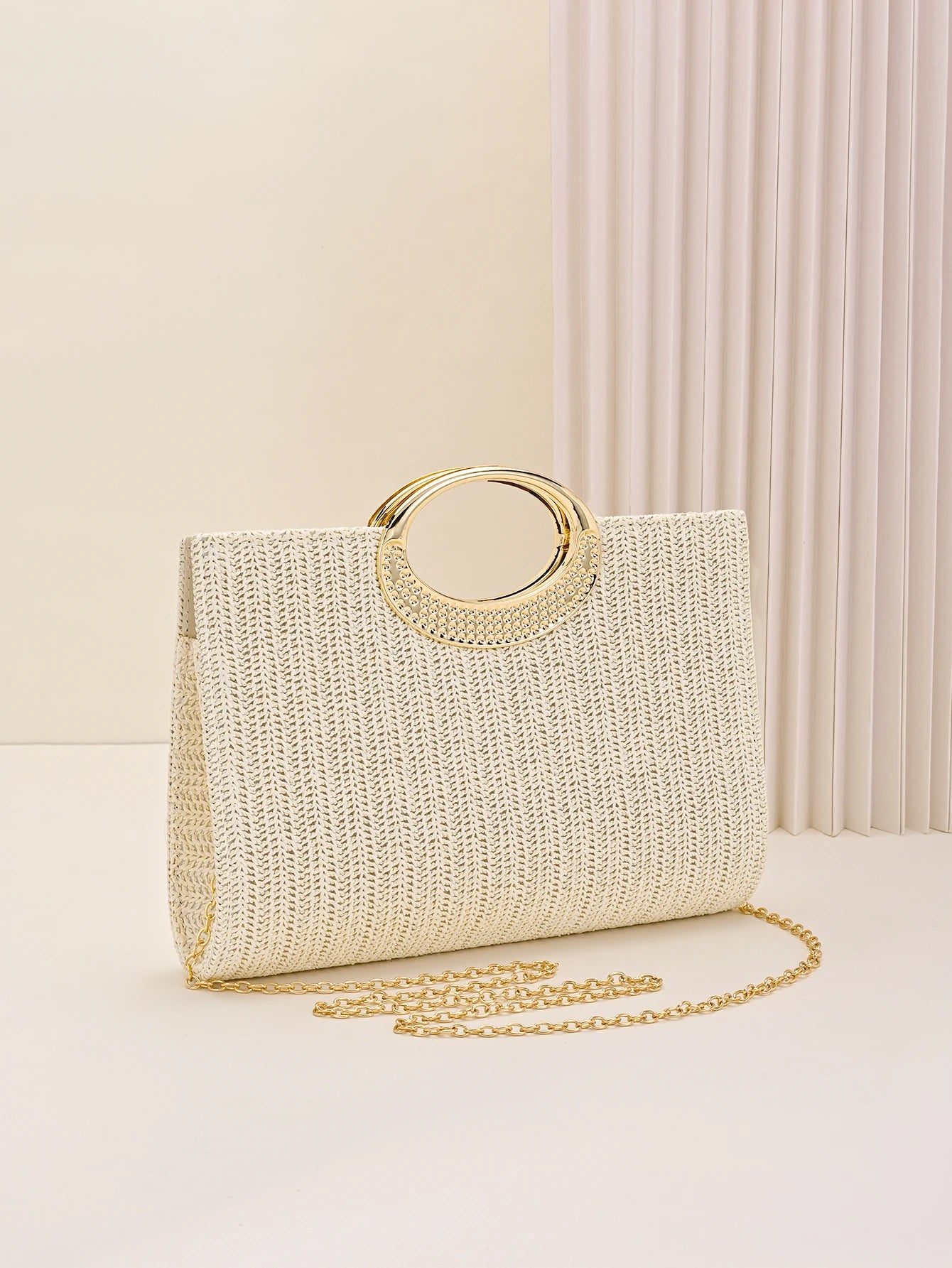 Women’s Woven Evening Bag – Crossbody & Clutch Handbag
