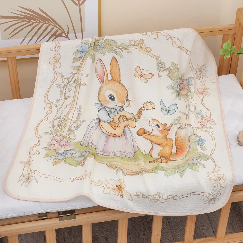 Newborn Baby Cotton Gauze Bath Towel – Ultra Soft & Absorbent Blanket