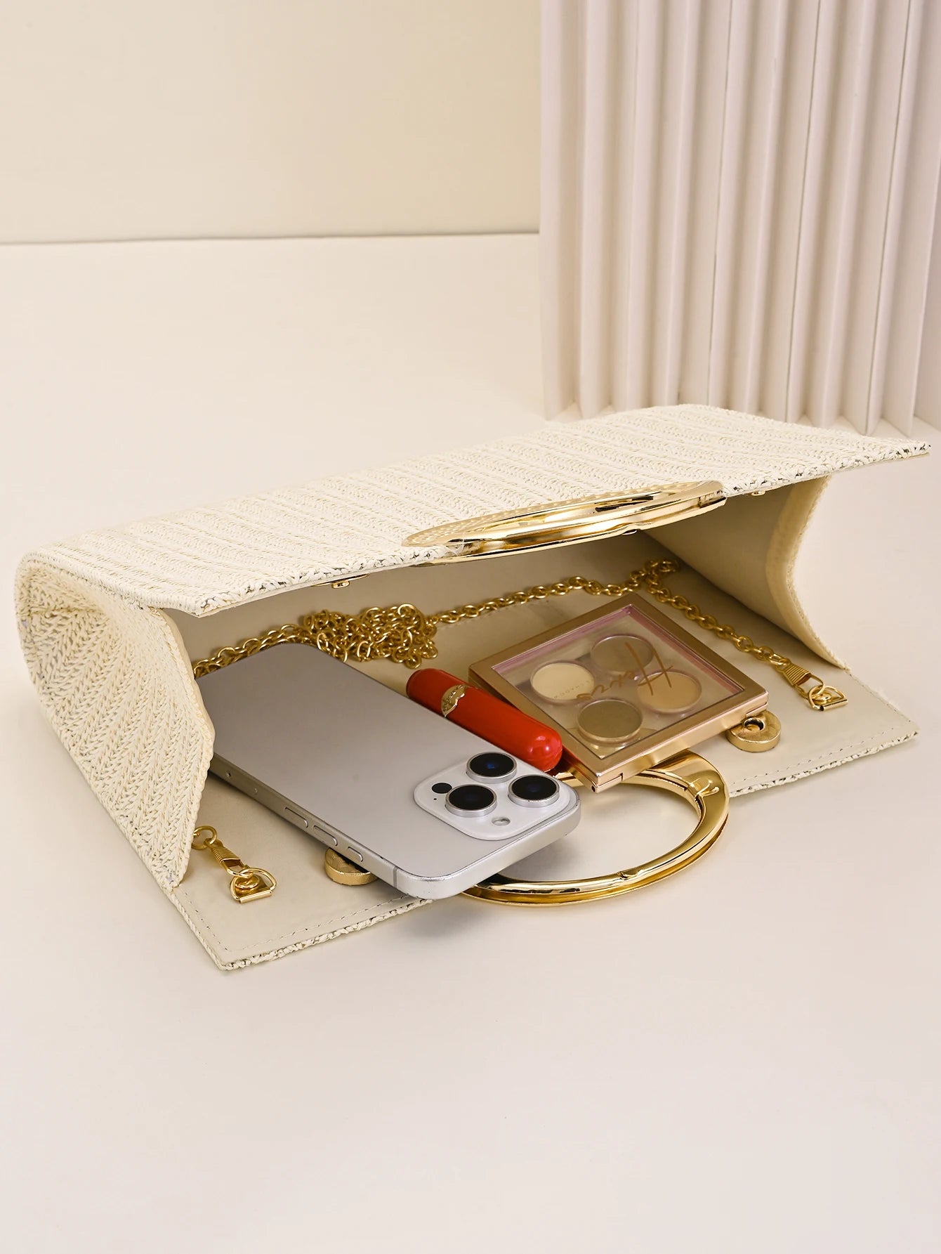 Women’s Woven Evening Bag – Crossbody & Clutch Handbag