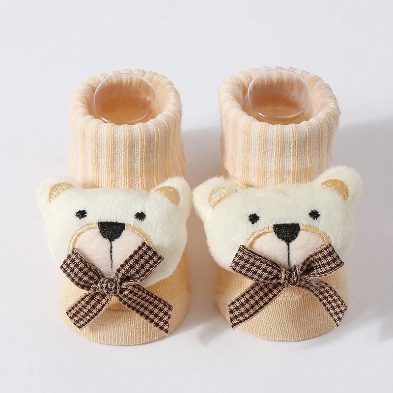 Baby Cartoon Cotton Socks (0–6 Months)