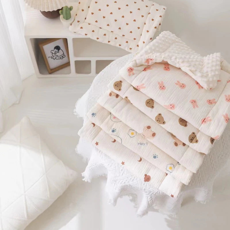Muslin Baby Stroller Cushion – Soft Cotton-Padded Comfort for Little Ones