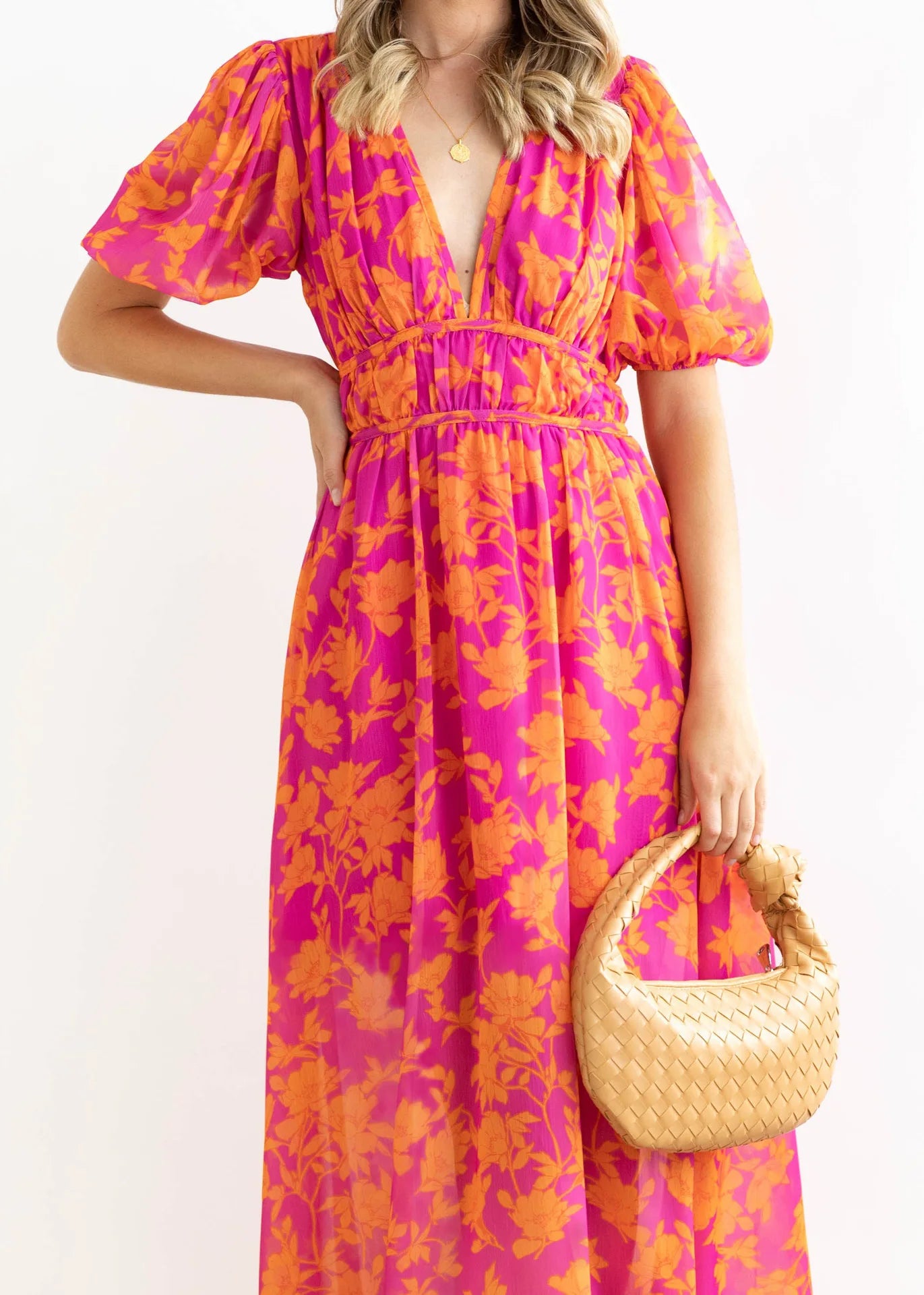 Boho Floral Print Maxi Dress – Spring/Summer Women’s Fashion