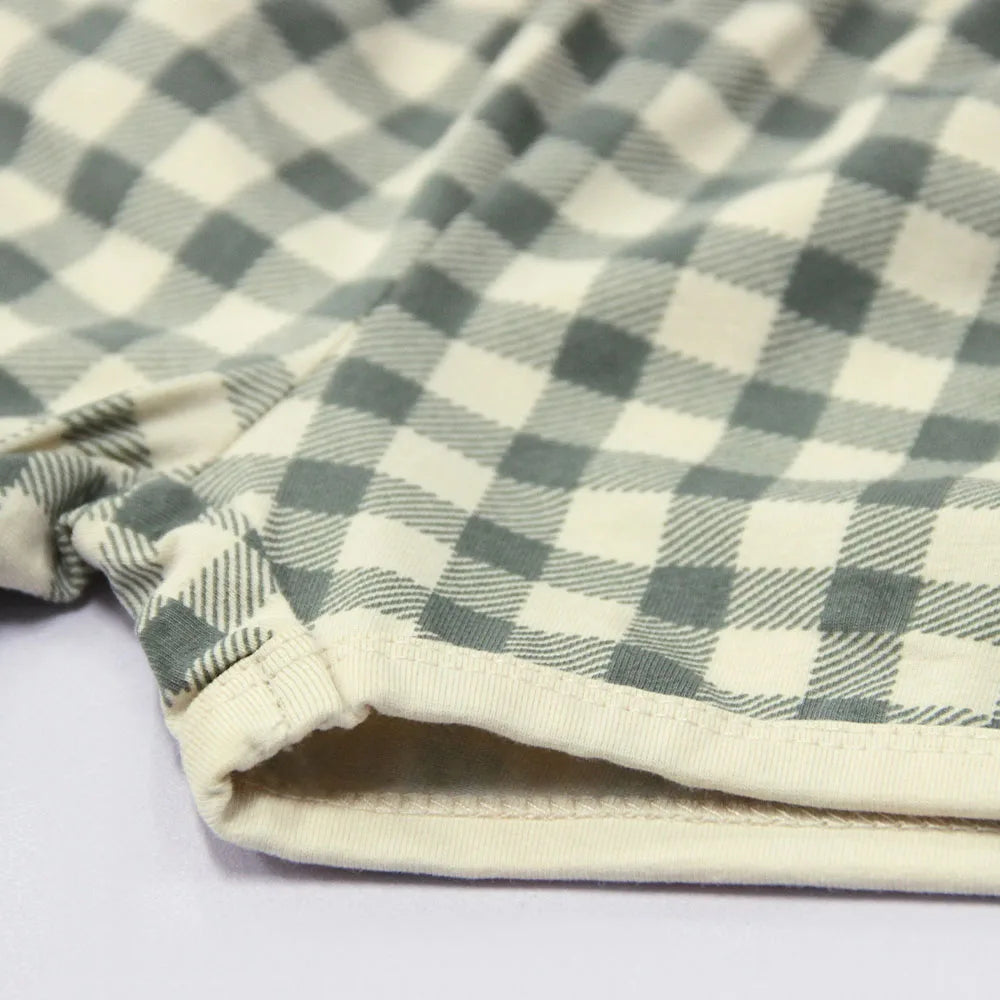 Summer Girls’ Plaid Halter Top & Shorts Set